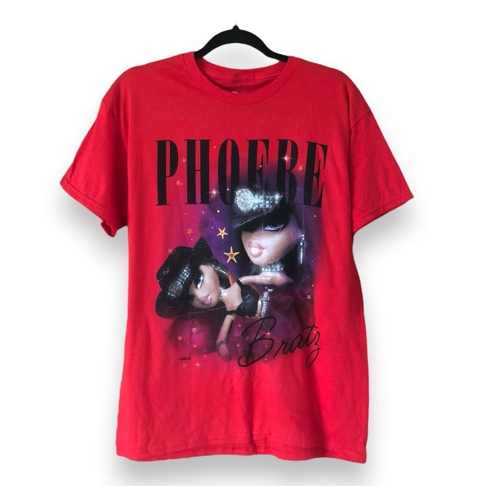 Bratz Phoebe Rapper Style T-Shirt Red NWOT Flawed Size Medium Y2K Nostalgia